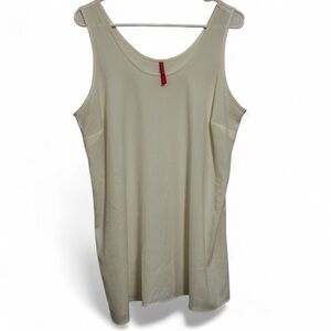 SPANX Cream Ivory Tank Top Women’s XL Longline Scoop Neck Layering Basic
